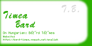 timea bard business card